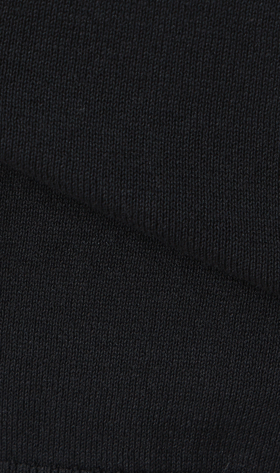 ニットポロシャツ【14G】【長袖】 ブラック M