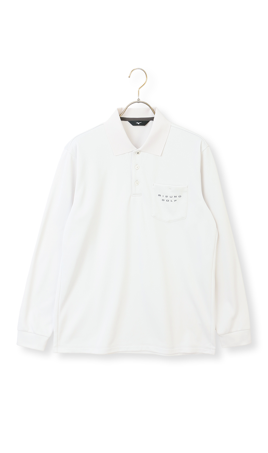 リブ襟ポロシャツ【MIZUNO GOLF】 ホワイト M