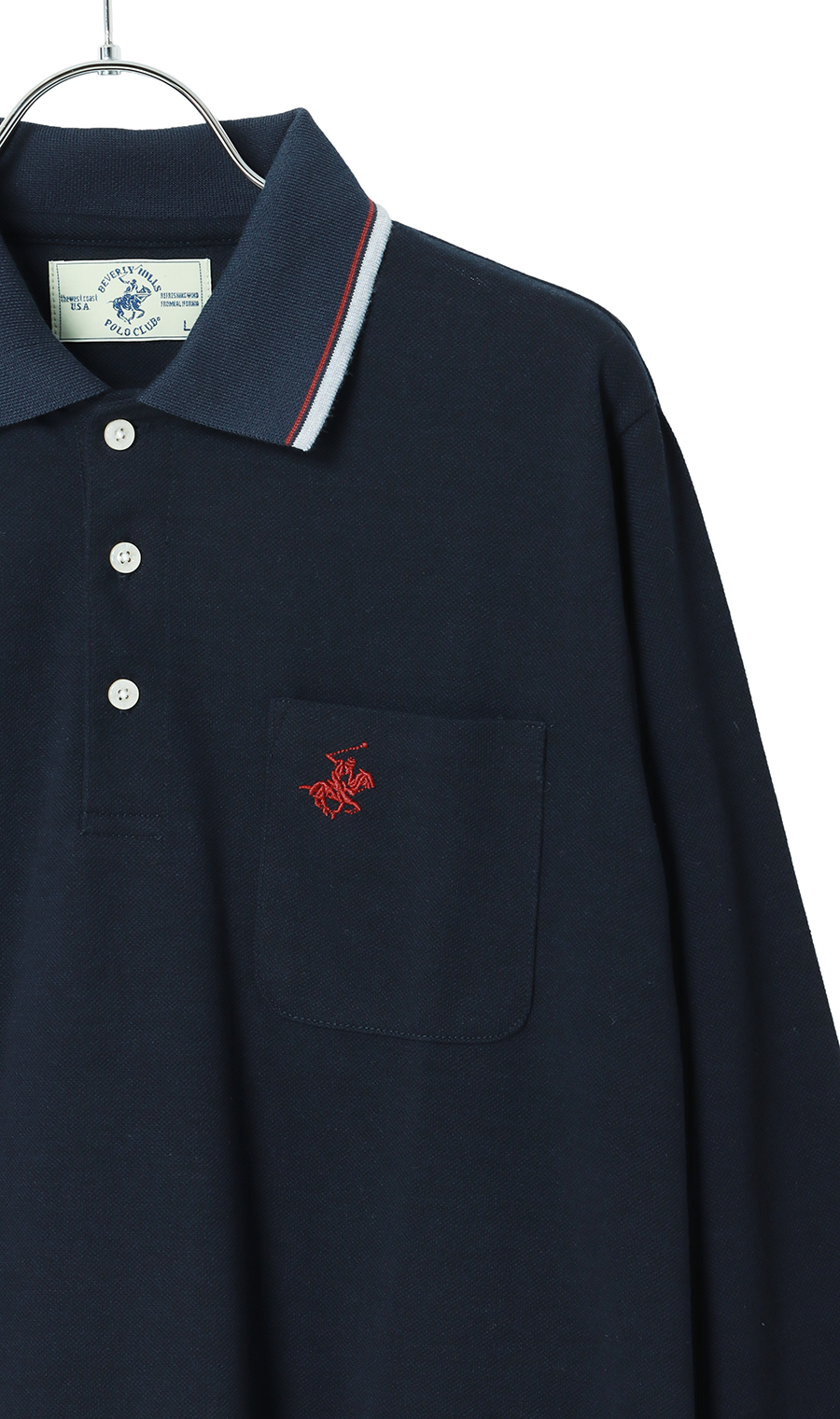 鹿の子リブ襟ポロシャツ【BEVERLY HILLS POLO CLUB】 (54329935