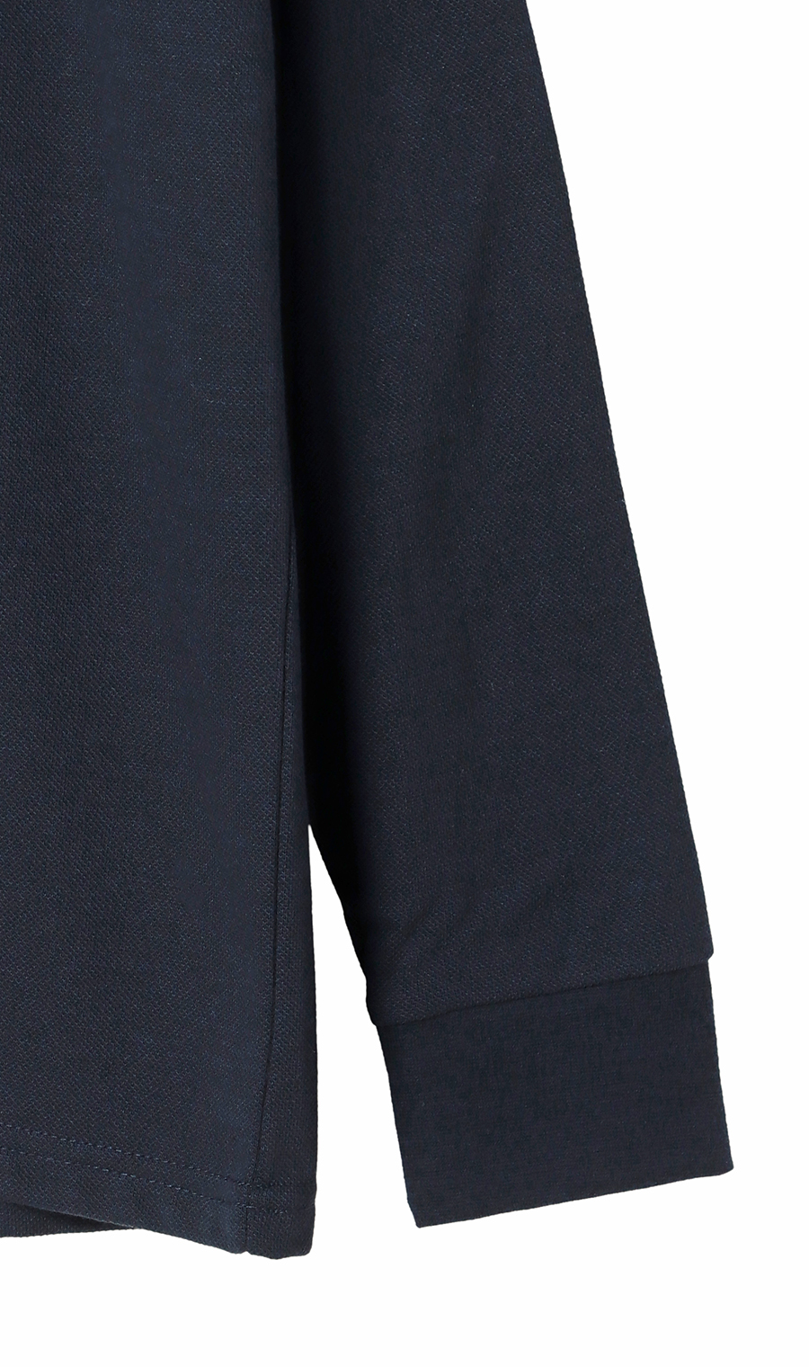 裏起毛鹿の子リブ襟ポロシャツ【BEVERLY HILLS POLO CLUB】 ネイビー M