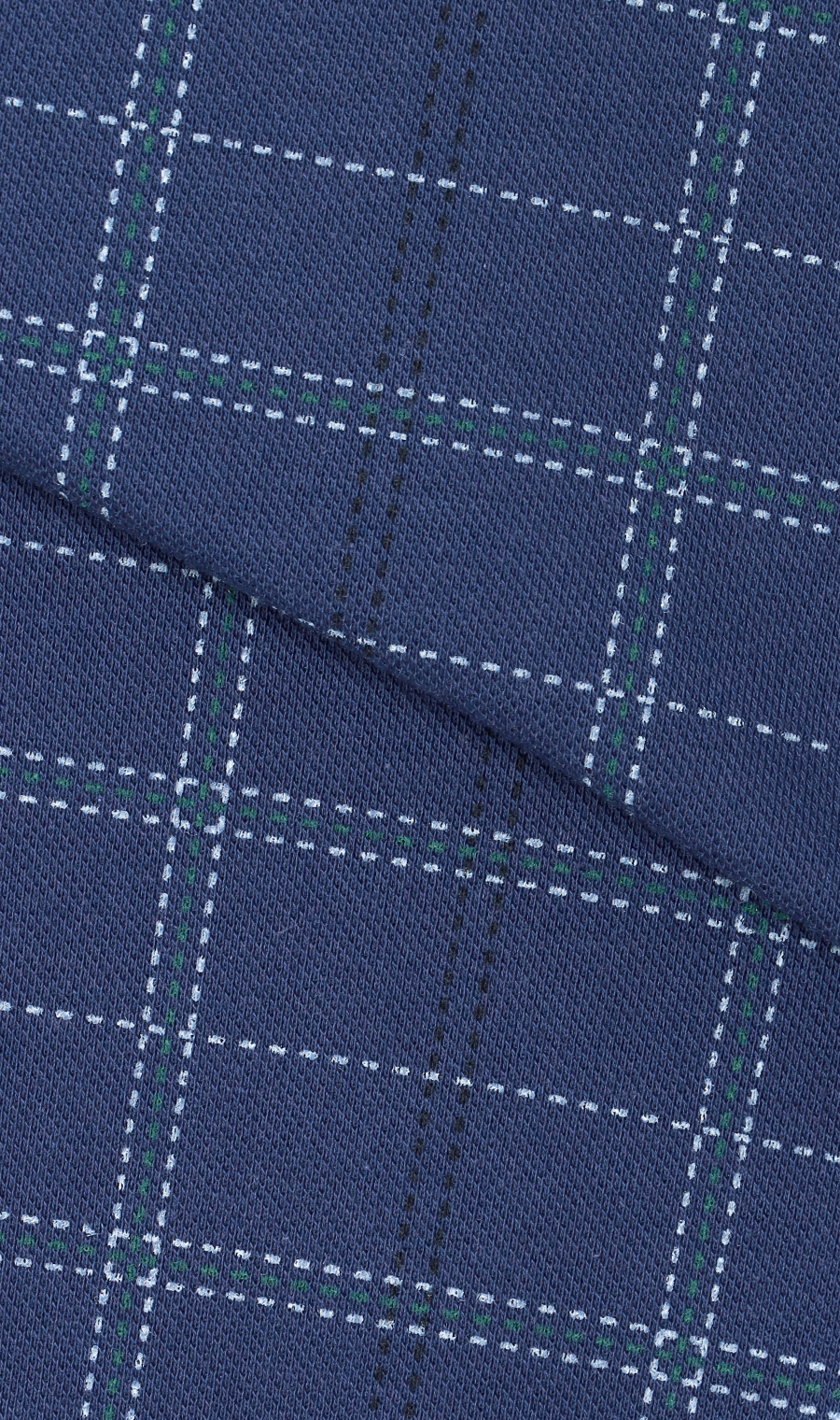 裏起毛鹿の子リブ襟ポロシャツ【BEVERLY HILLS POLO CLUB】 ブルー M