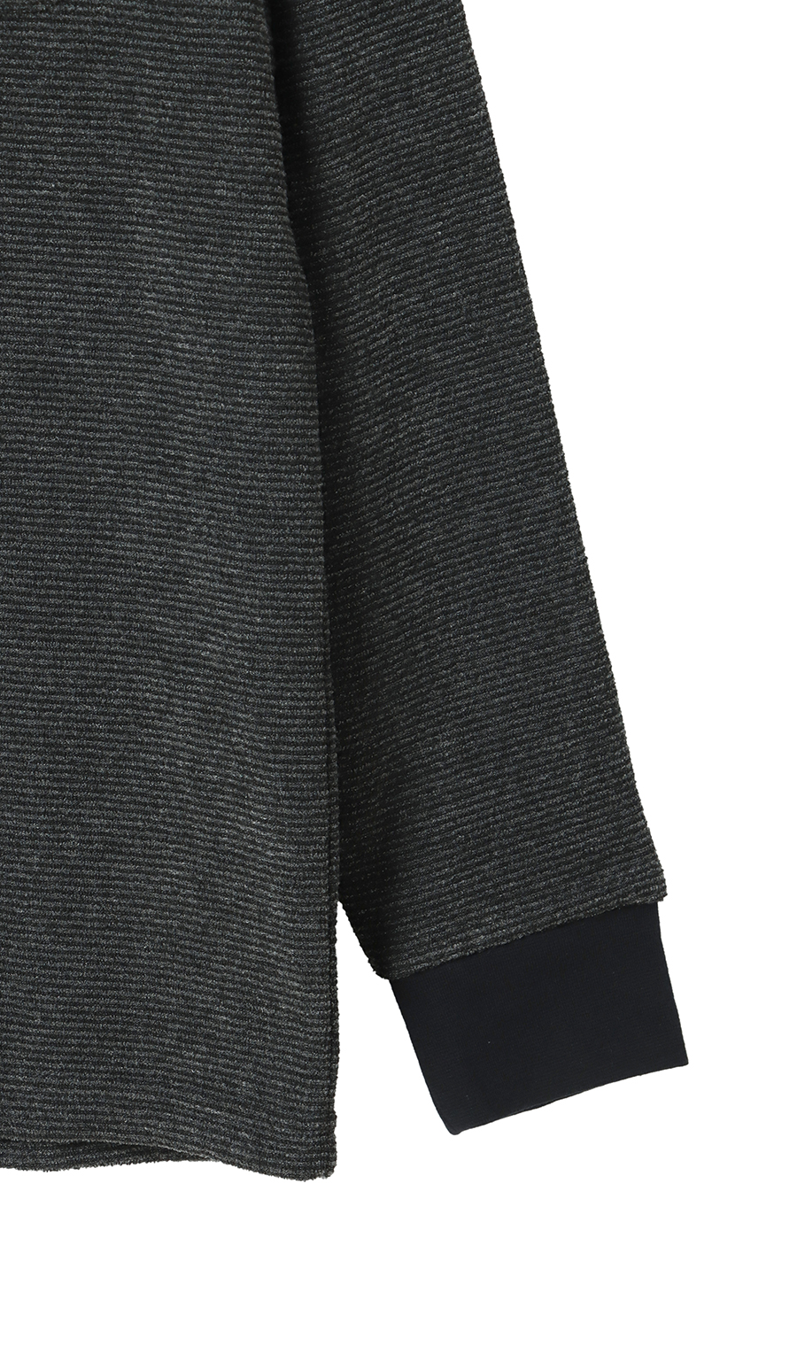 ブークレー裏起毛リブ襟ポロシャツ【BEVERLY HILLS POLO CLUB】 ブラック M