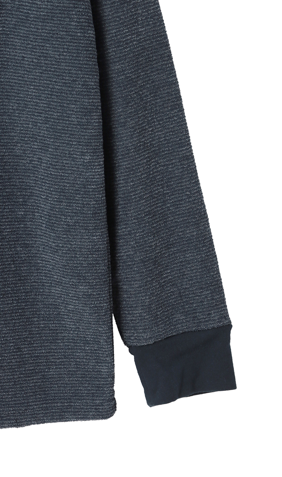 ブークレー裏起毛リブ襟ポロシャツ【BEVERLY HILLS POLO CLUB】 ネイビー M