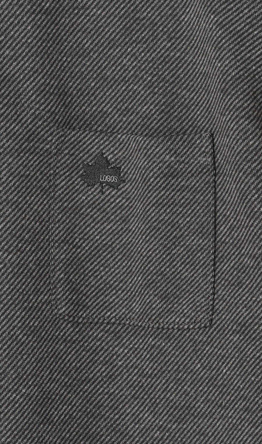 カルゼジャガードリブ襟ポロシャツ【LOGOS】 ブラック M