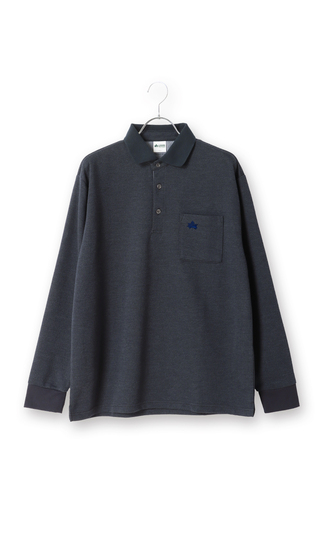 Calze jacquard ribbed collar polo shirt [LOGOS]