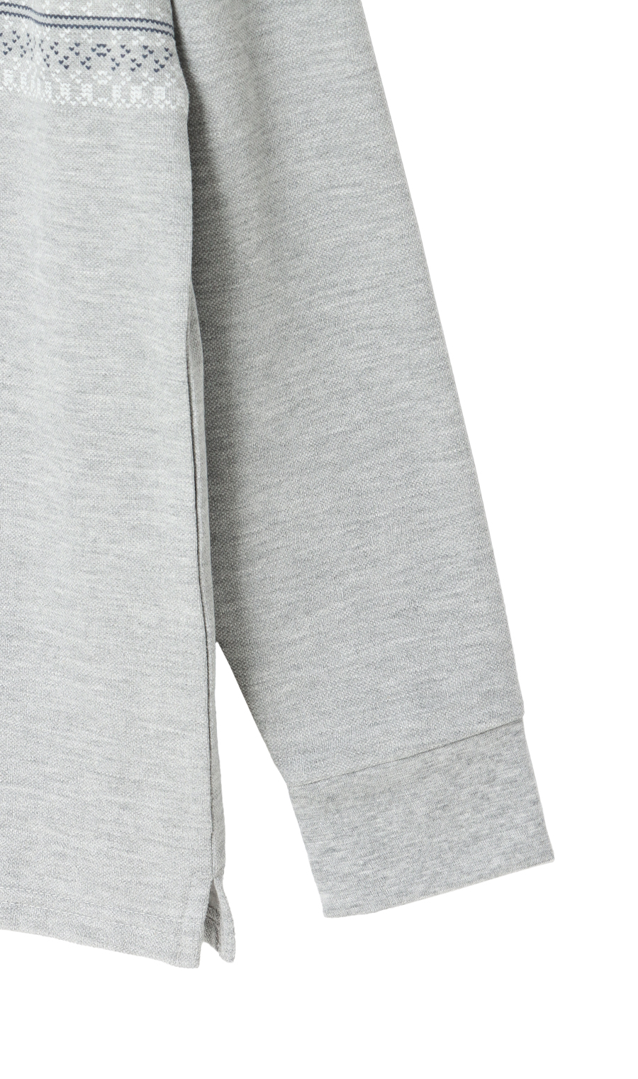 鹿の子プリントリブ襟ポロシャツ【LOGOS】 グレー M