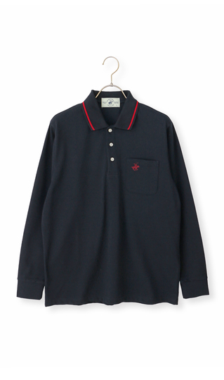 鹿の子リブ襟ポロシャツ【BEVERLY HILLS POLO CLUB】