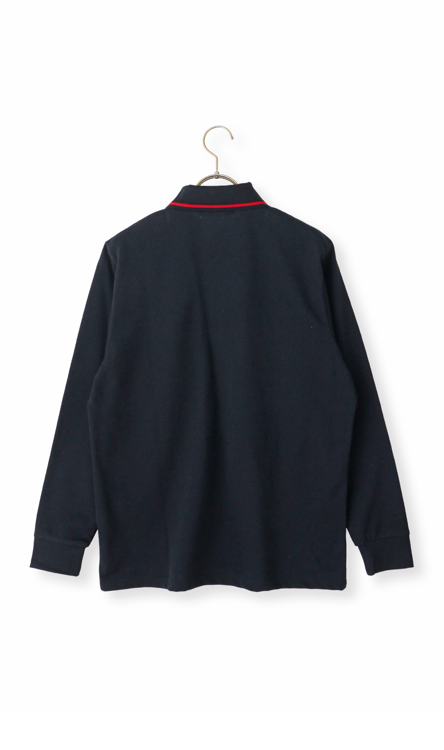 鹿の子リブ襟ポロシャツ【BEVERLY HILLS POLO CLUB】 ネイビー M