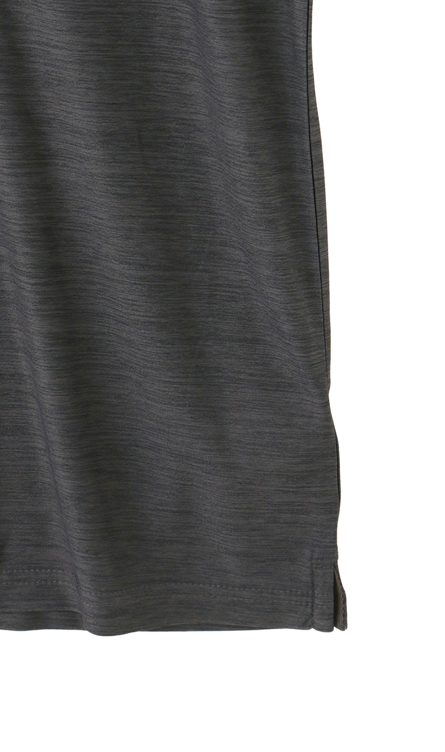 カチオン杢共襟ポロシャツ チャコール M