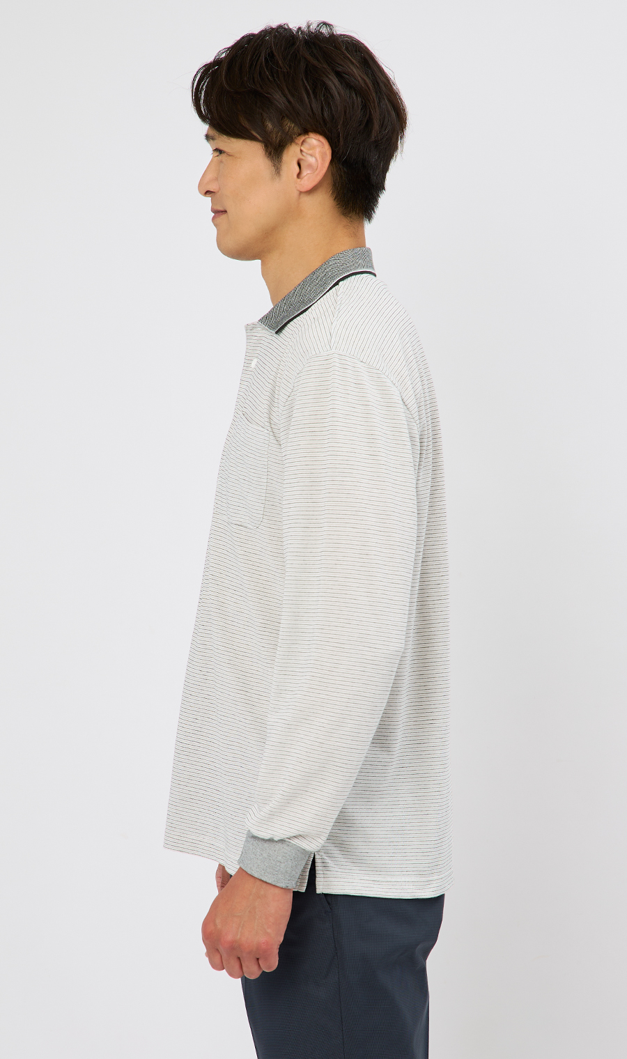 ミジンボーダーポロシャツ【REGAL】 グレー M