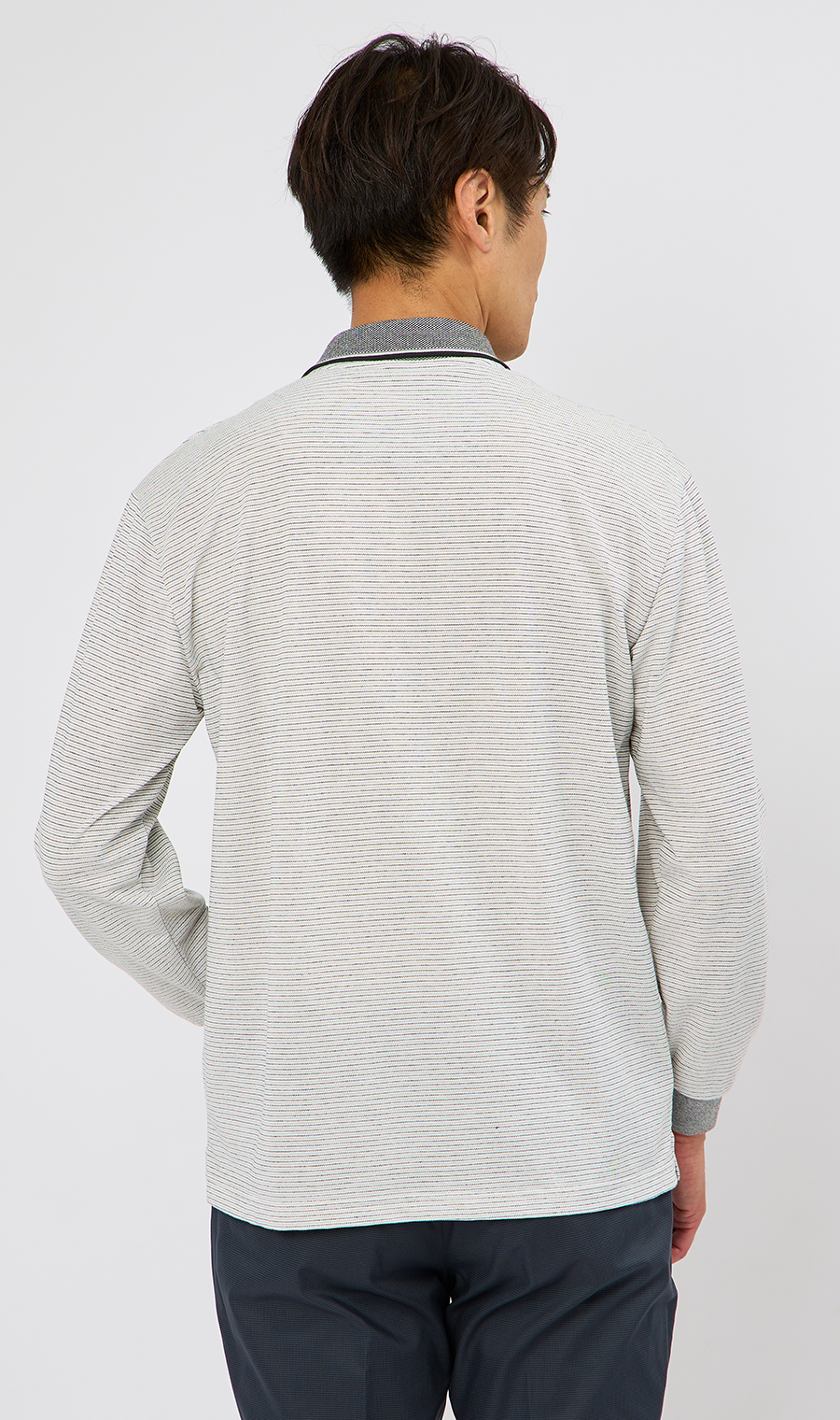 ミジンボーダーポロシャツ【REGAL】 グレー M