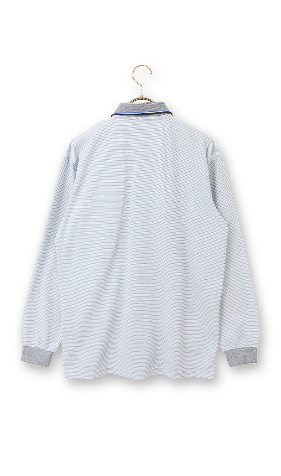 ミジンボーダーポロシャツ【REGAL】 ブルー M