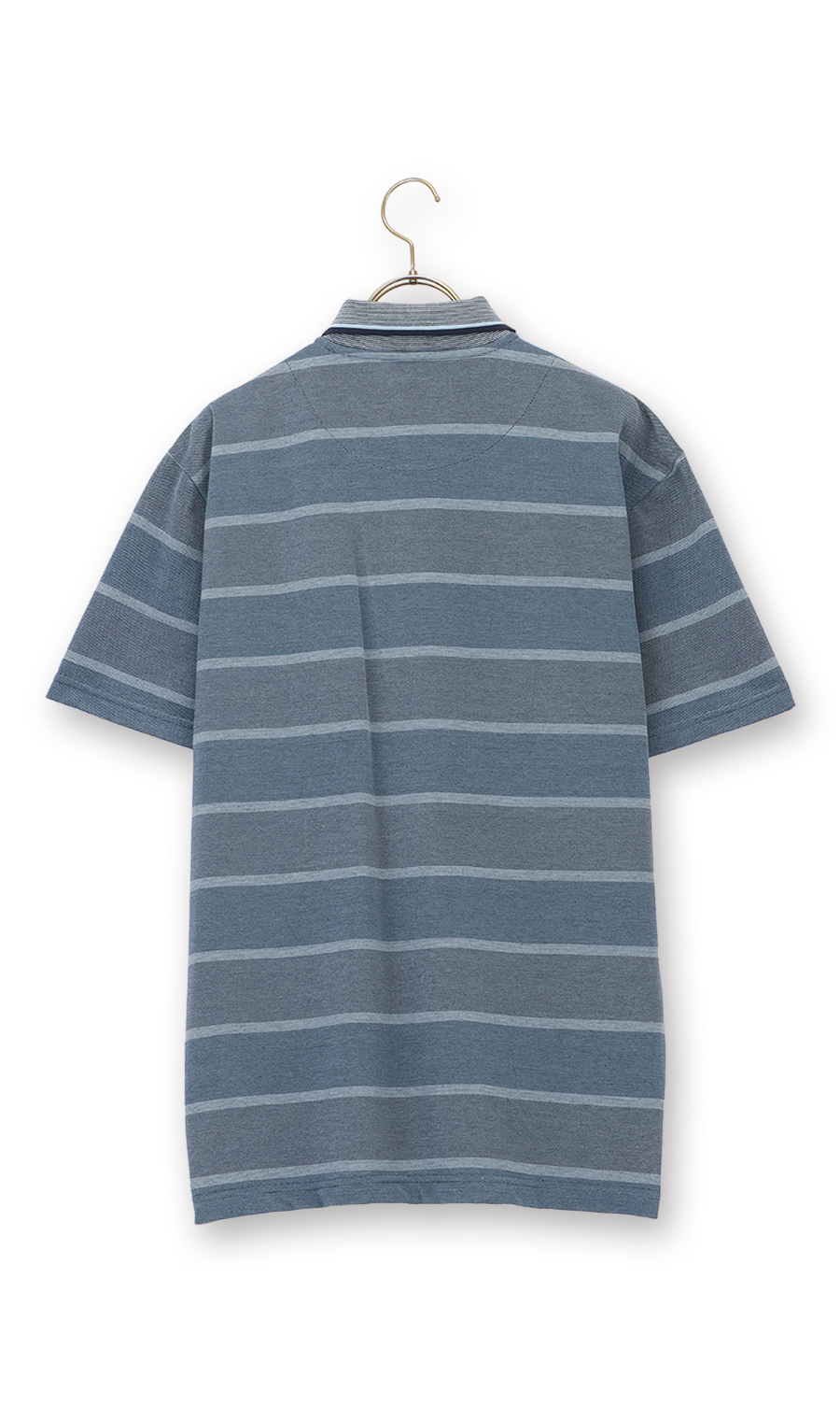 鹿の子ボーダーポロシャツ【REGAL】 ネイビー M