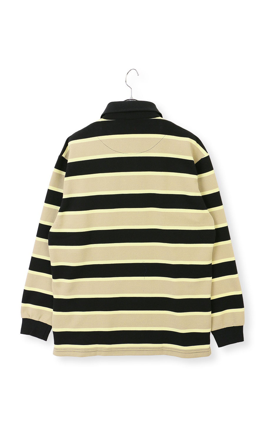 07SS BALENCIAGA ニコラ期 長袖ポロシャツ ボーダー アーカイブ ガーターボーダーポロシャツ【長袖】 (654118-01) | REGAL(黒