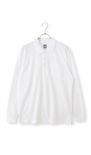 リブ襟鹿の子ポロシャツ