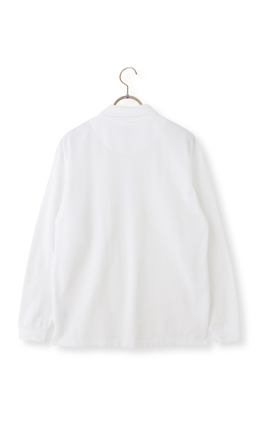 リブ襟鹿の子ポロシャツ ホワイト M