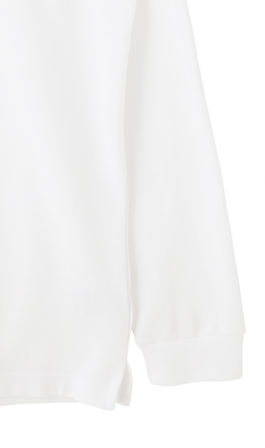 リブ襟鹿の子ポロシャツ ホワイト M