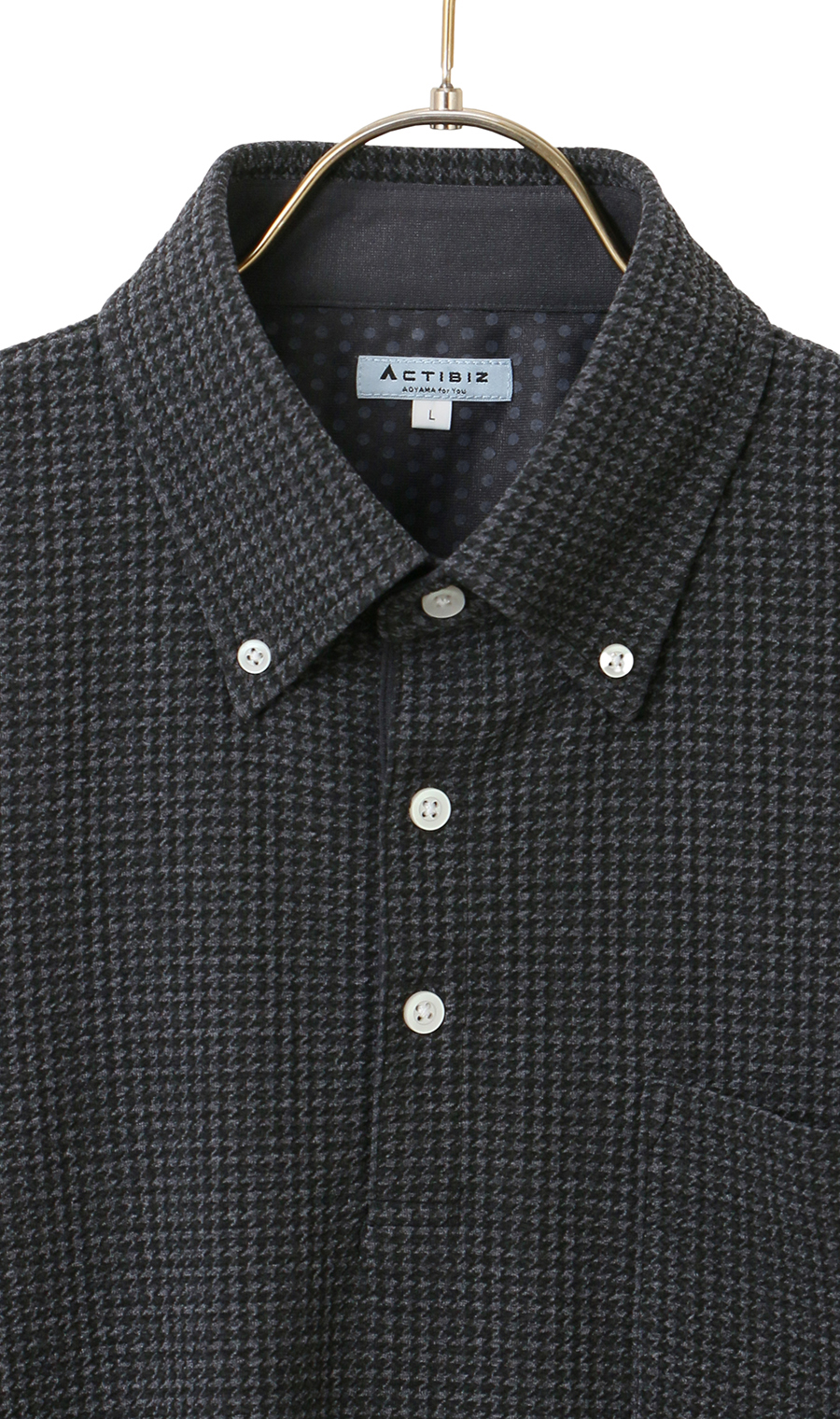 冷たいポロシャツ【ボタンダウン】【＃すごポロ】 ブラック S