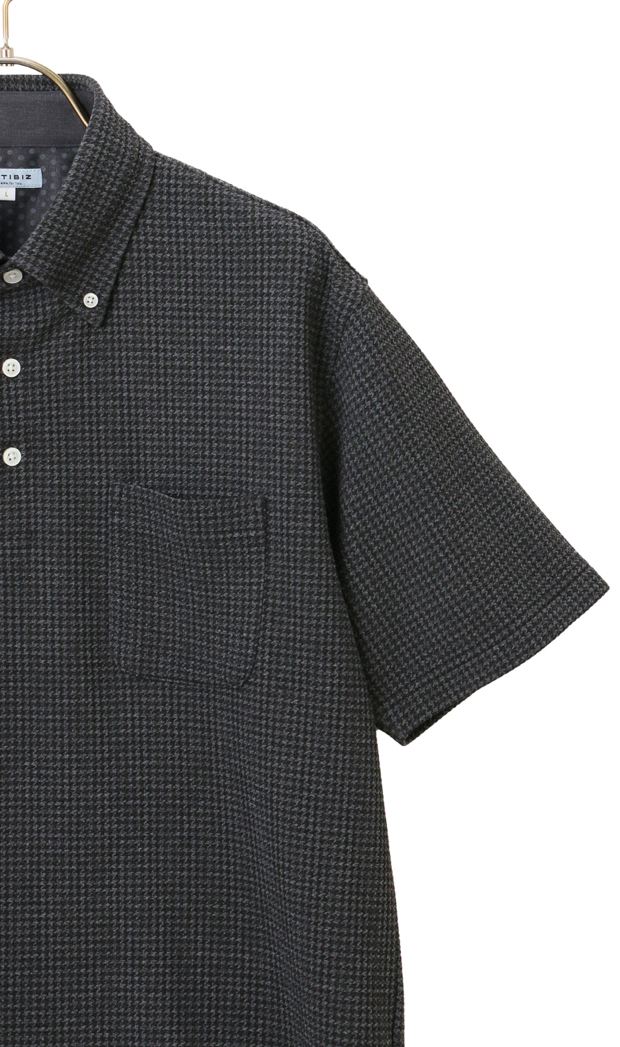 冷たいポロシャツ【ボタンダウン】【＃すごポロ】 ブラック S