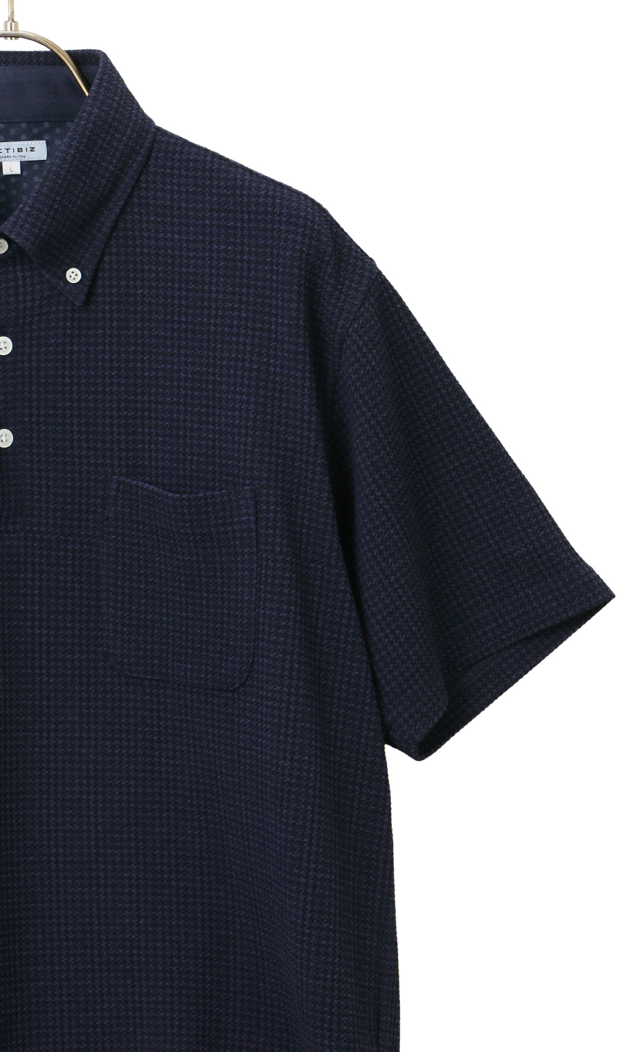 冷たいポロシャツ【ボタンダウン】【＃すごポロ】 ネイビー S