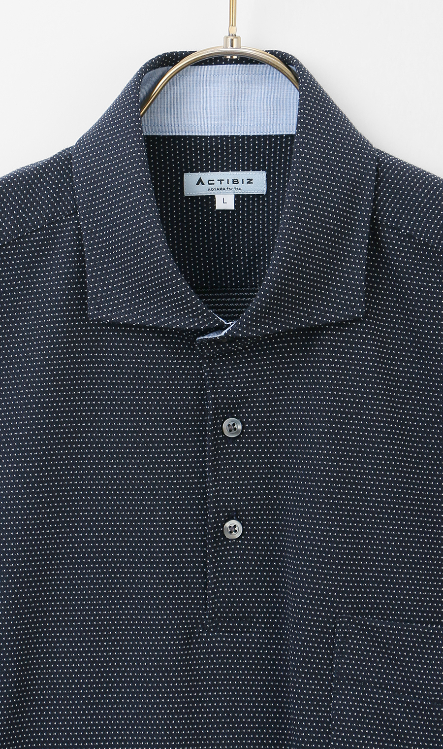 サラッとポロシャツ【ワイドカラー】【ALTIMA】【＃すごポロ】 ネイビー S