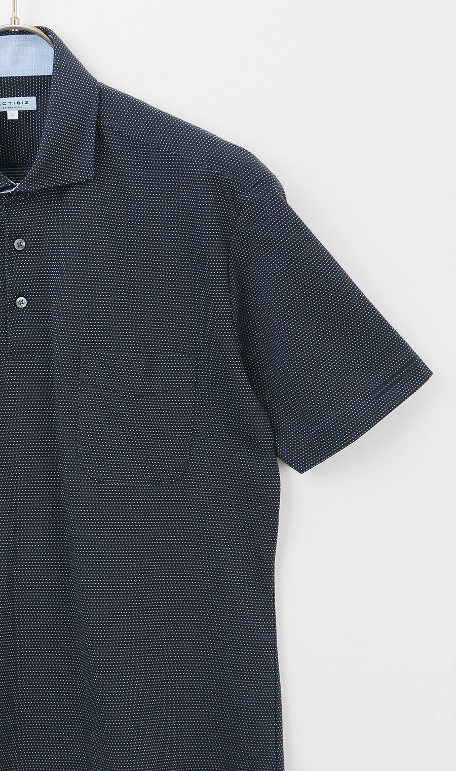 サラッとポロシャツ【ワイドカラー】【ALTIMA】【＃すごポロ】 ネイビー S