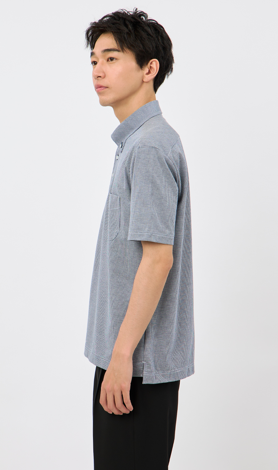 サラッとポロシャツ【ボタンダウン】【ALTIMA】【＃すごポロ】 ブルー L