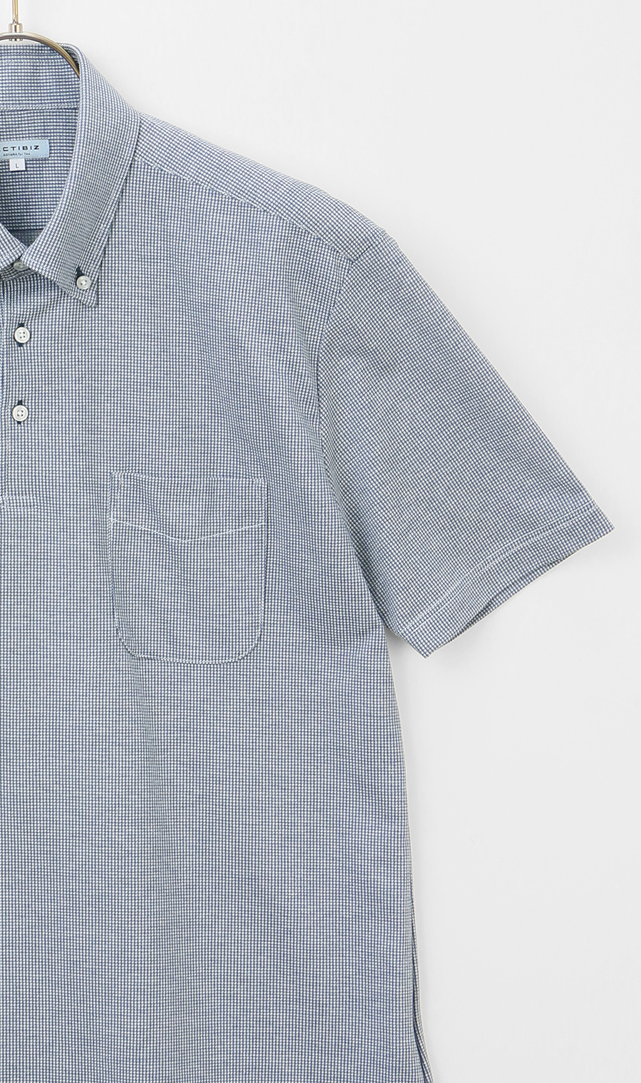 サラッとポロシャツ【ボタンダウン】【ALTIMA】【＃すごポロ】 ブルー L