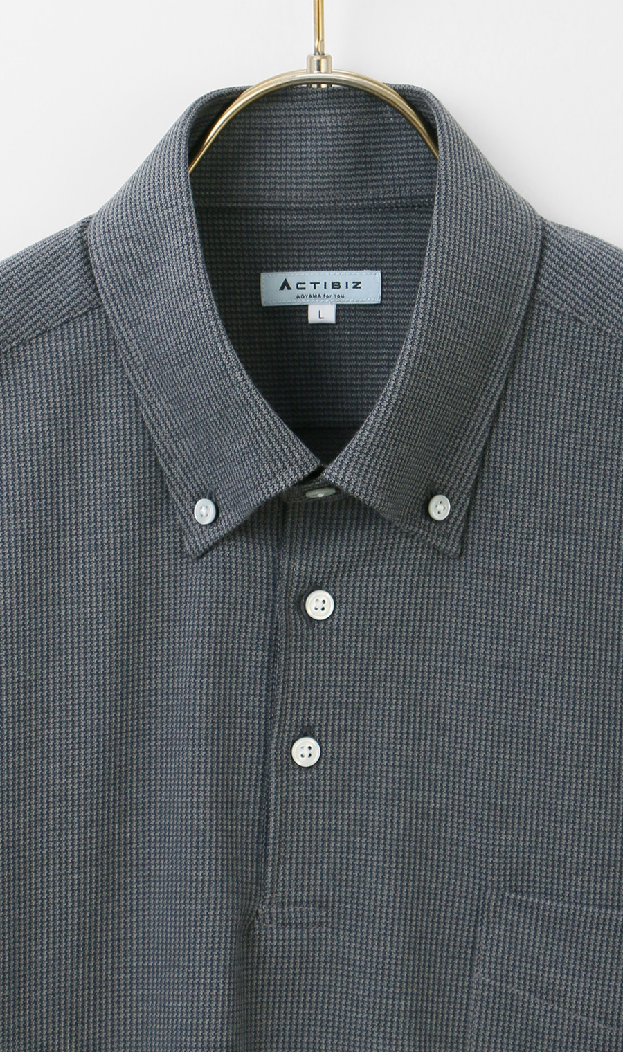 サラッとポロシャツ【ボタンダウン】【ALTIMA】【＃すごポロ】 チャコール S