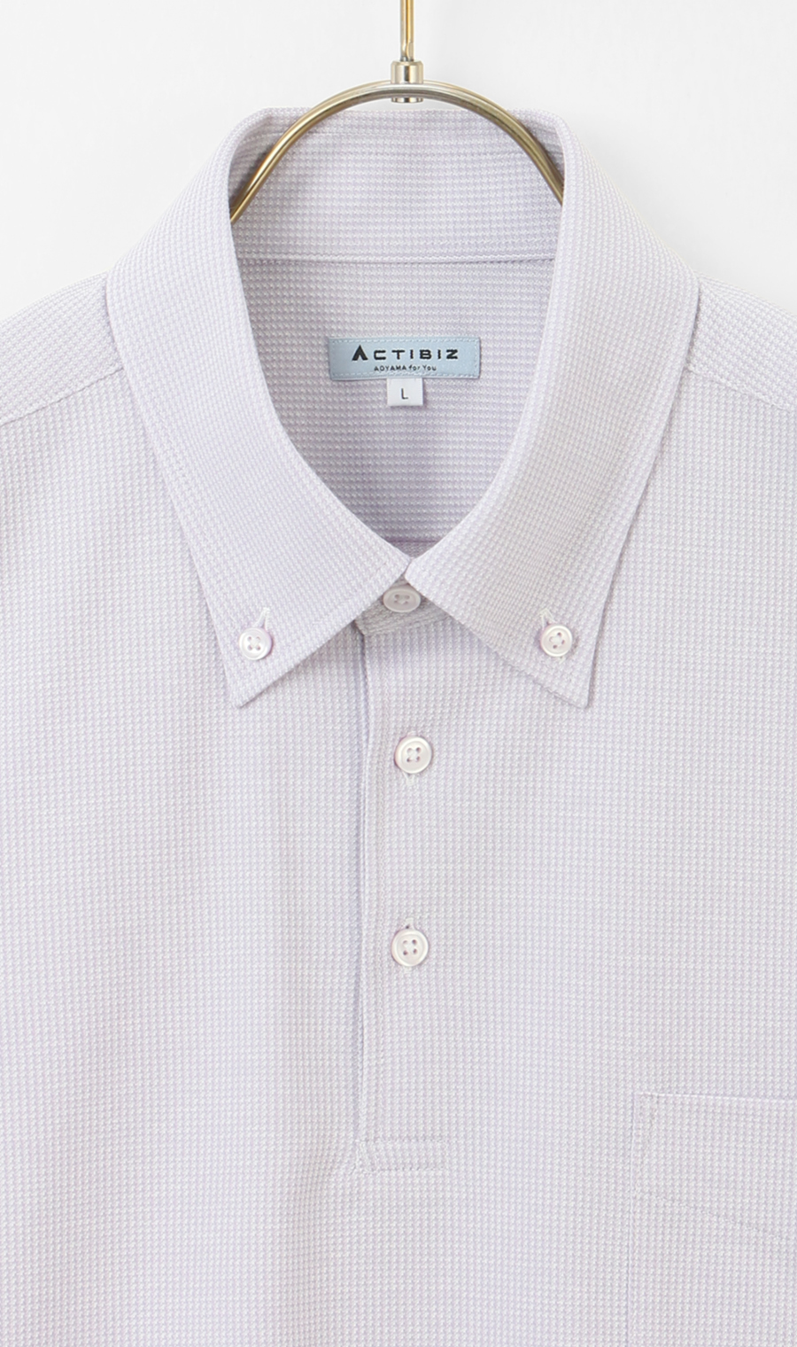 サラッとポロシャツ【ボタンダウン】【ALTIMA】【＃すごポロ】 パープル S