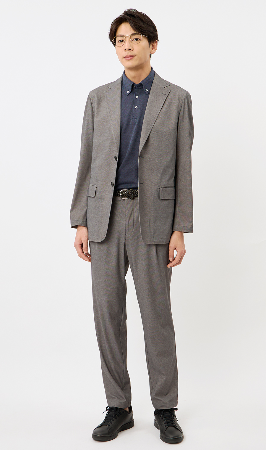 サラッとポロシャツ【ボタンダウン】【ALTIMA】【#すごポロ】 ネイビー S