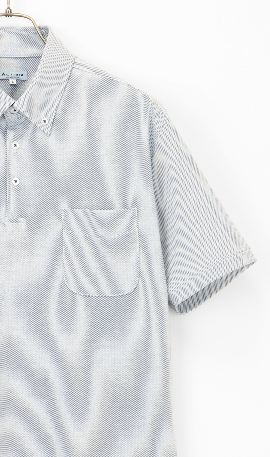 サラッとポロシャツ【ボタンダウン】【ALTIMA】【＃すごポロ】 グレー S