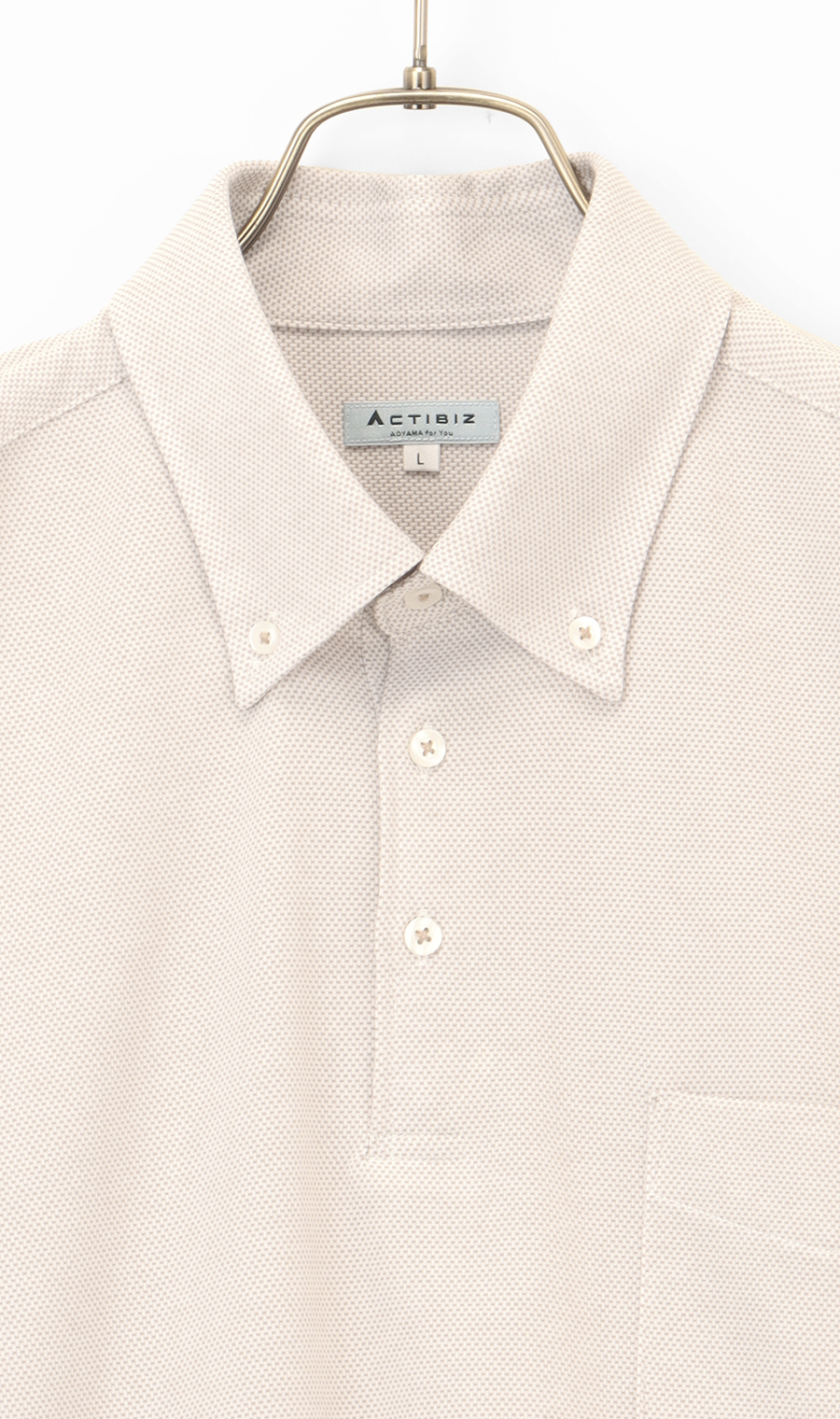 サラッとポロシャツ【ボタンダウン】【ALTIMA】【#すごポロ】 ベージュ S