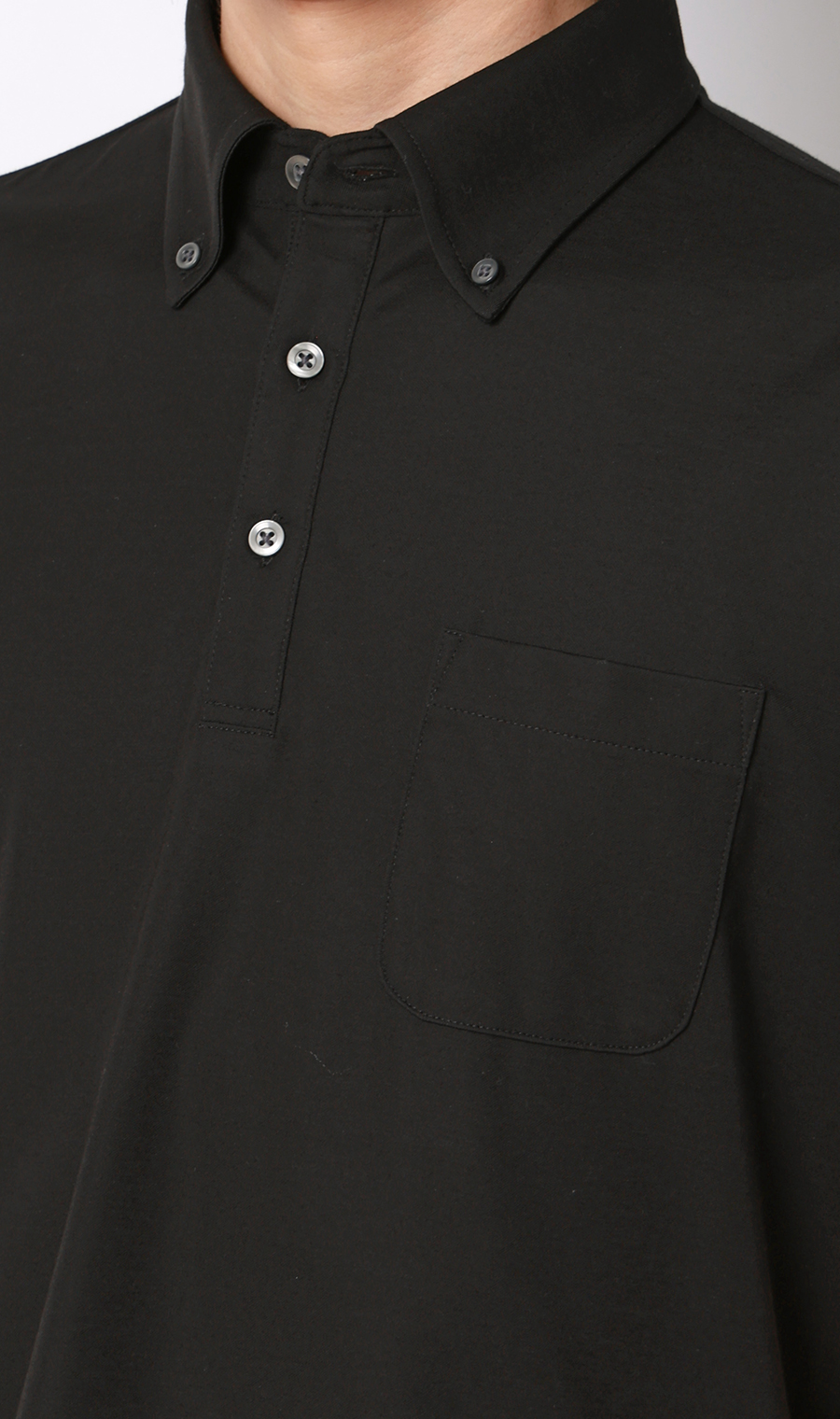 冷たいポロシャツ【ボタンダウン】【#すごポロ】 ブラック S