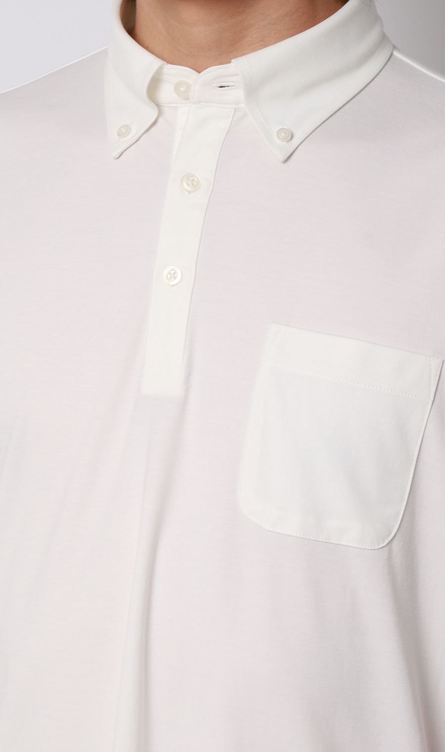 冷たいポロシャツ【ボタンダウン】【＃すごポロ】 ホワイト S