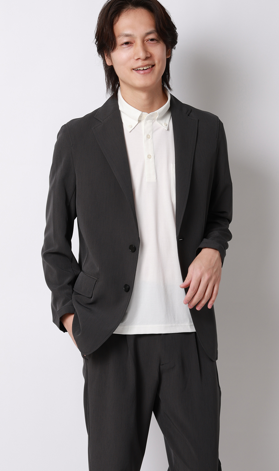 冷たいポロシャツ【ボタンダウン】【＃すごポロ】 ホワイト S