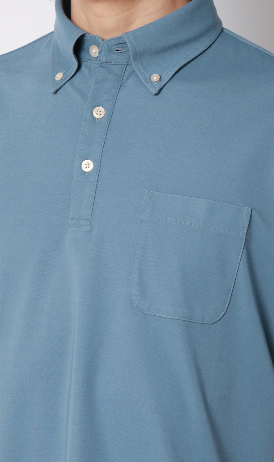 冷たいポロシャツ【ボタンダウン】【＃すごポロ】 サックス S