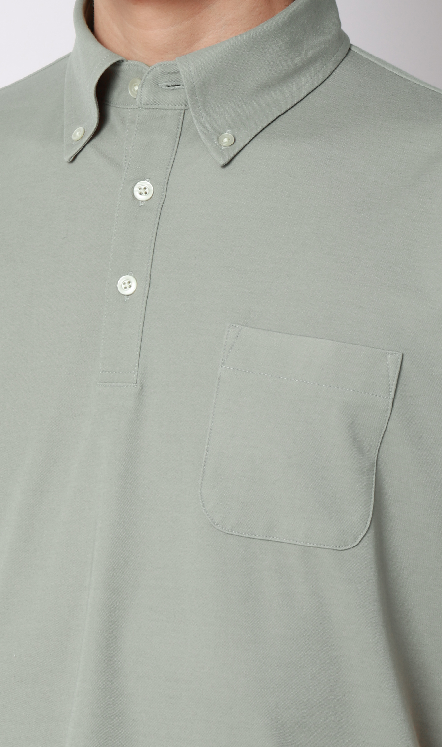 冷たいポロシャツ【ボタンダウン】【＃すごポロ】 グレー S