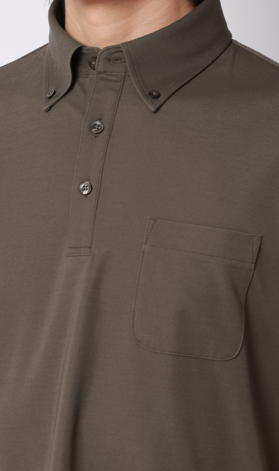 冷たいポロシャツ【ボタンダウン】【＃すごポロ】 ブラウン S