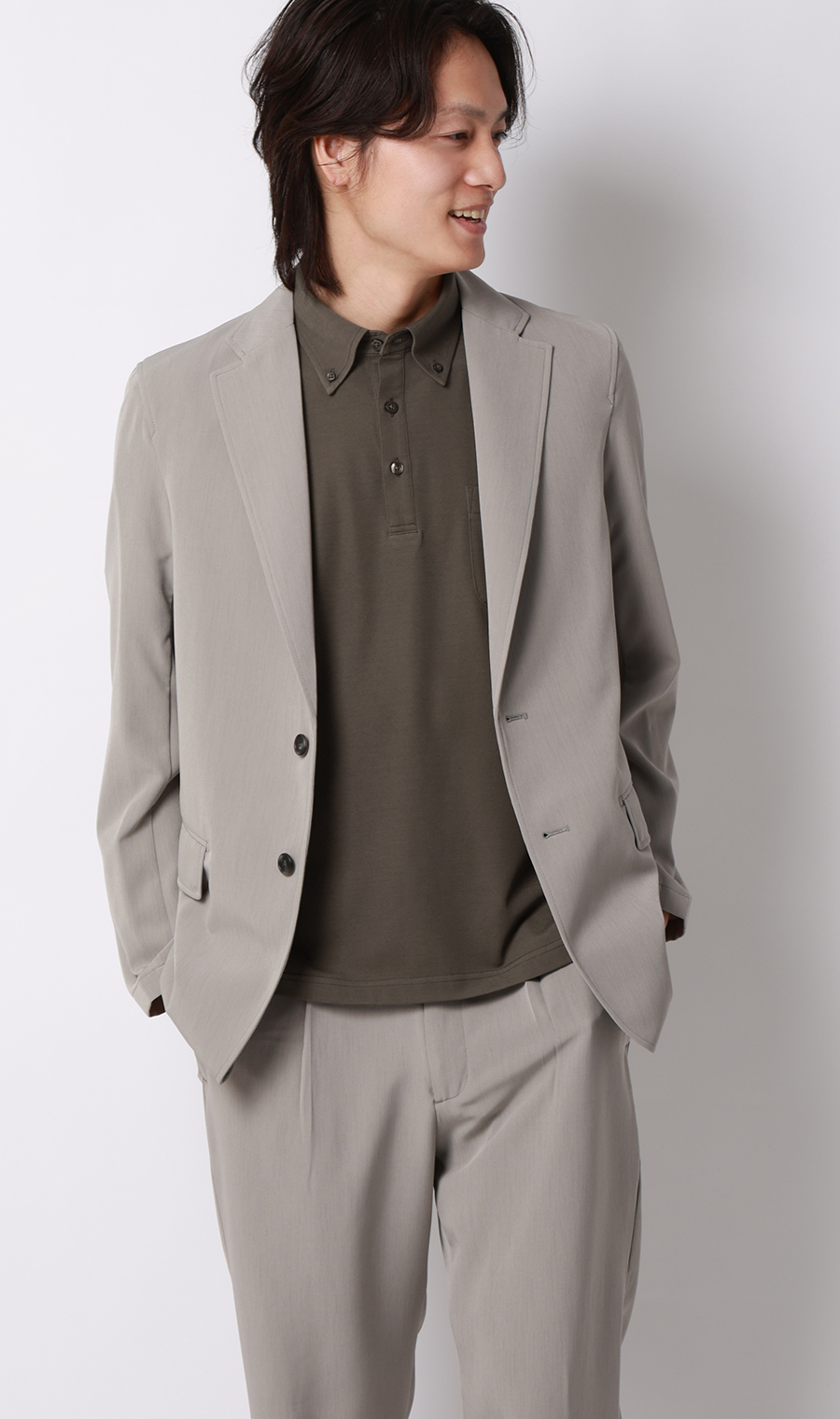 冷たいポロシャツ【ボタンダウン】【＃すごポロ】 ブラウン S