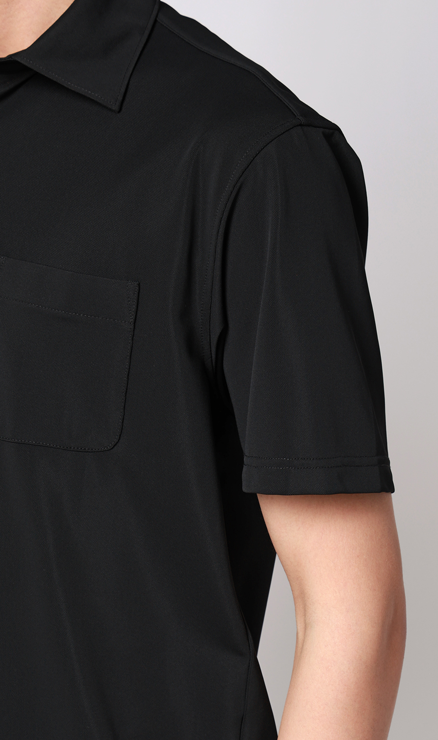 冷たいポロシャツ【＃すごポロ】 ブラック S