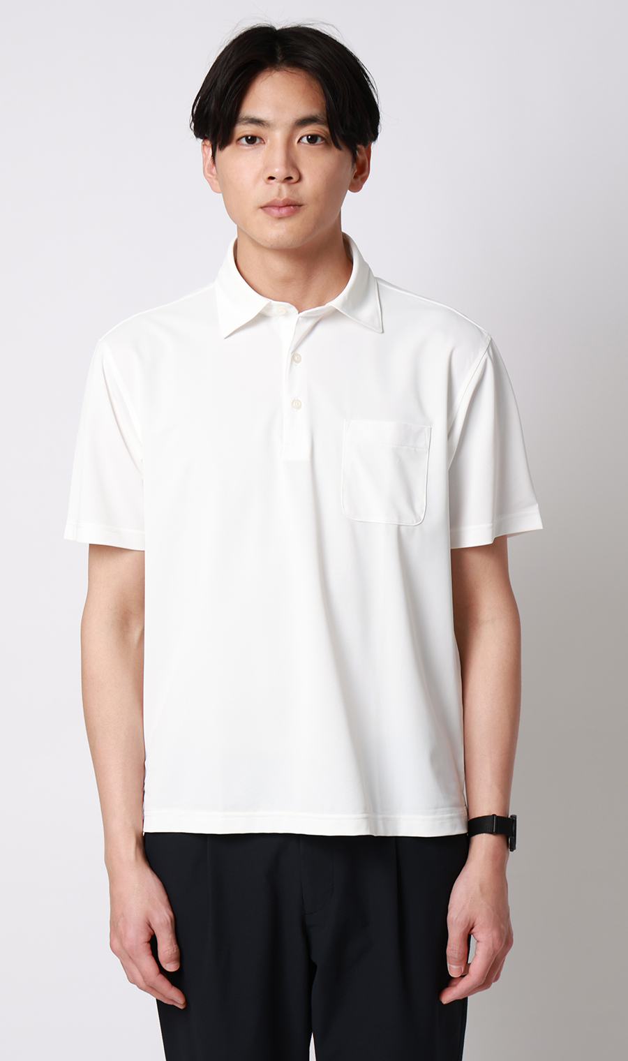 冷たいポロシャツ【#すごポロ】 ホワイト S
