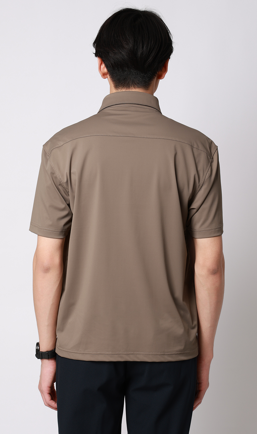 冷たいポロシャツ【＃すごポロ】 ブラウン S