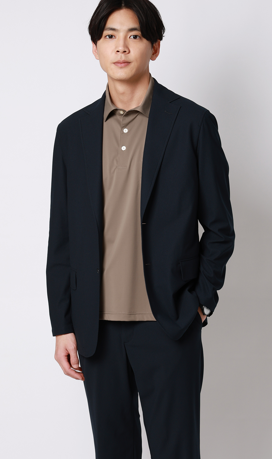 冷たいポロシャツ【＃すごポロ】 ブラウン S