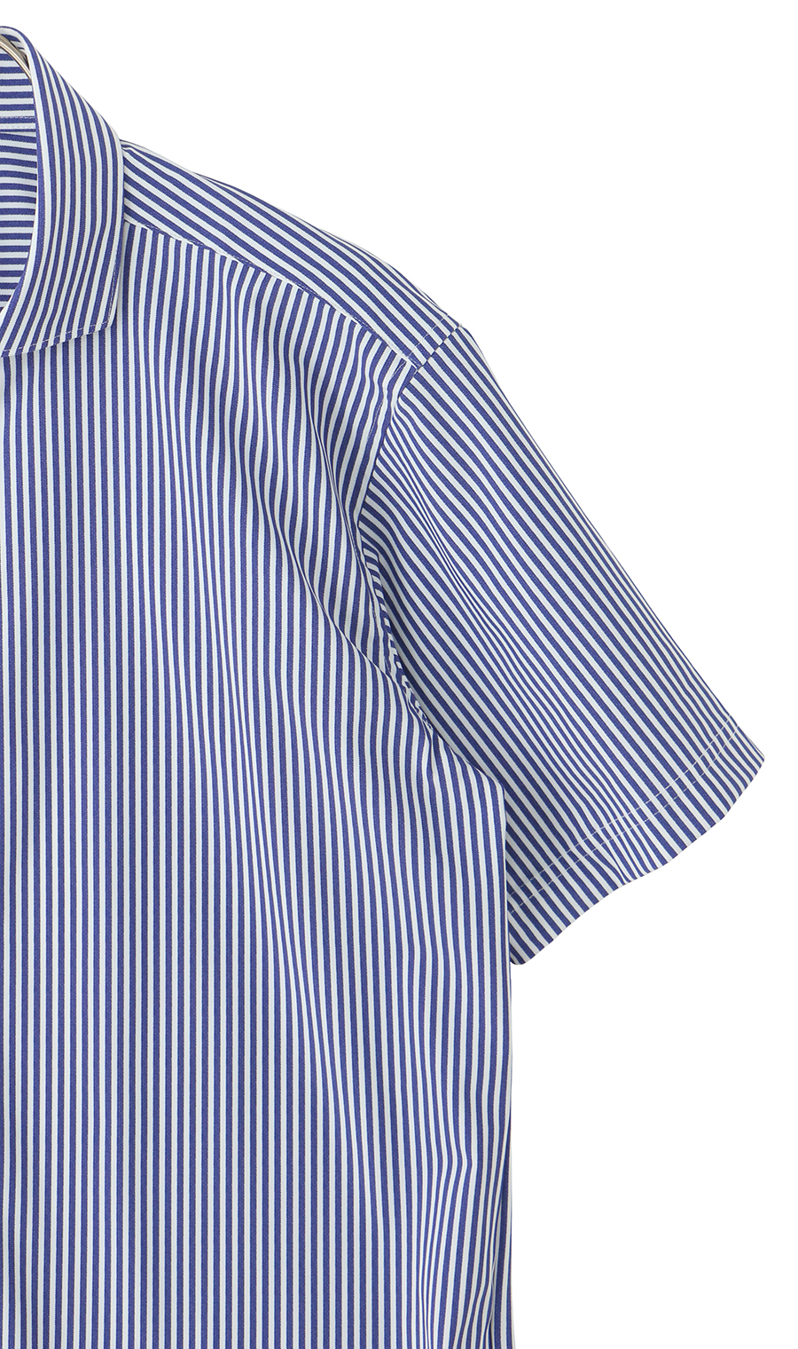 冷たいストライププリントシャツ【涼】【半袖】【＃すご】 ブルー S