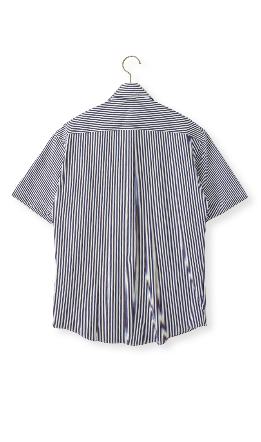 Cool striped print shirt [Cool] [Short sleeves] [#Amazing] Navy S