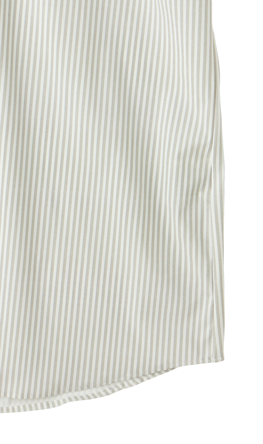 冷たいストライププリントシャツ【涼】【半袖】【＃すご】 グレージュ S