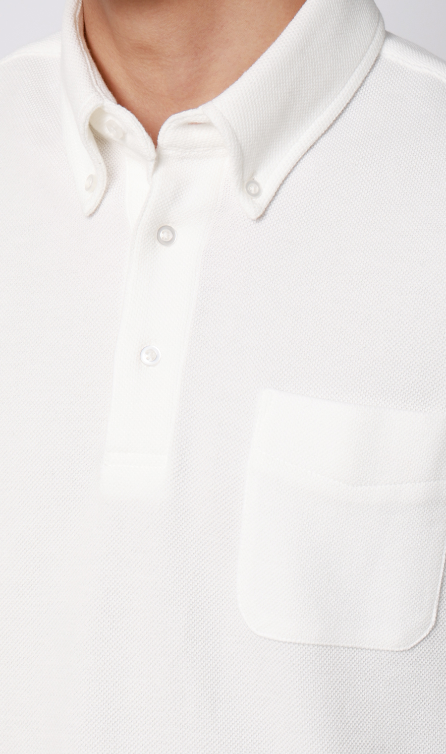 冷たいポロシャツ【ボタンダウン】【＃すごポロ】 ホワイト M