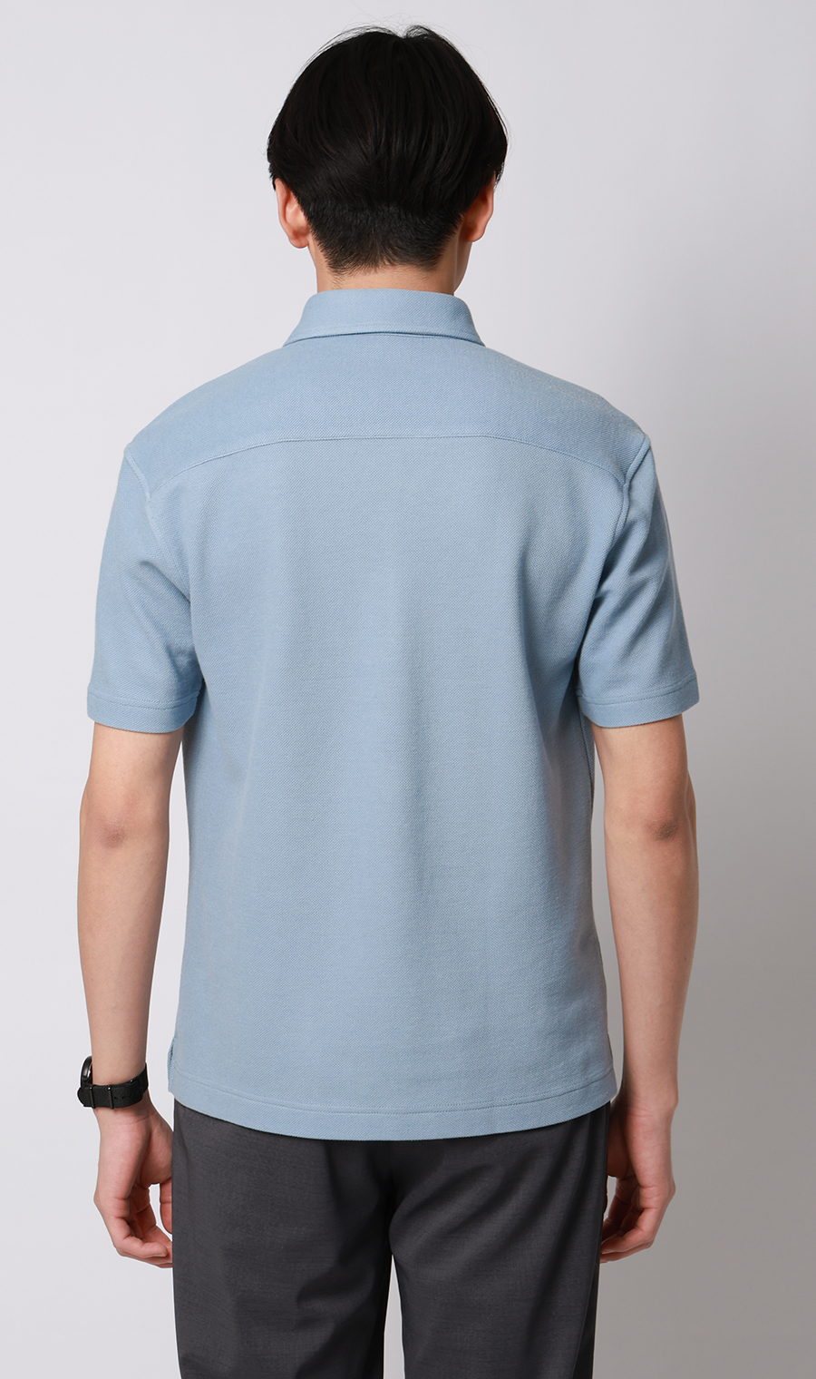 冷たいポロシャツ【ボタンダウン】【＃すごポロ】 サックス M