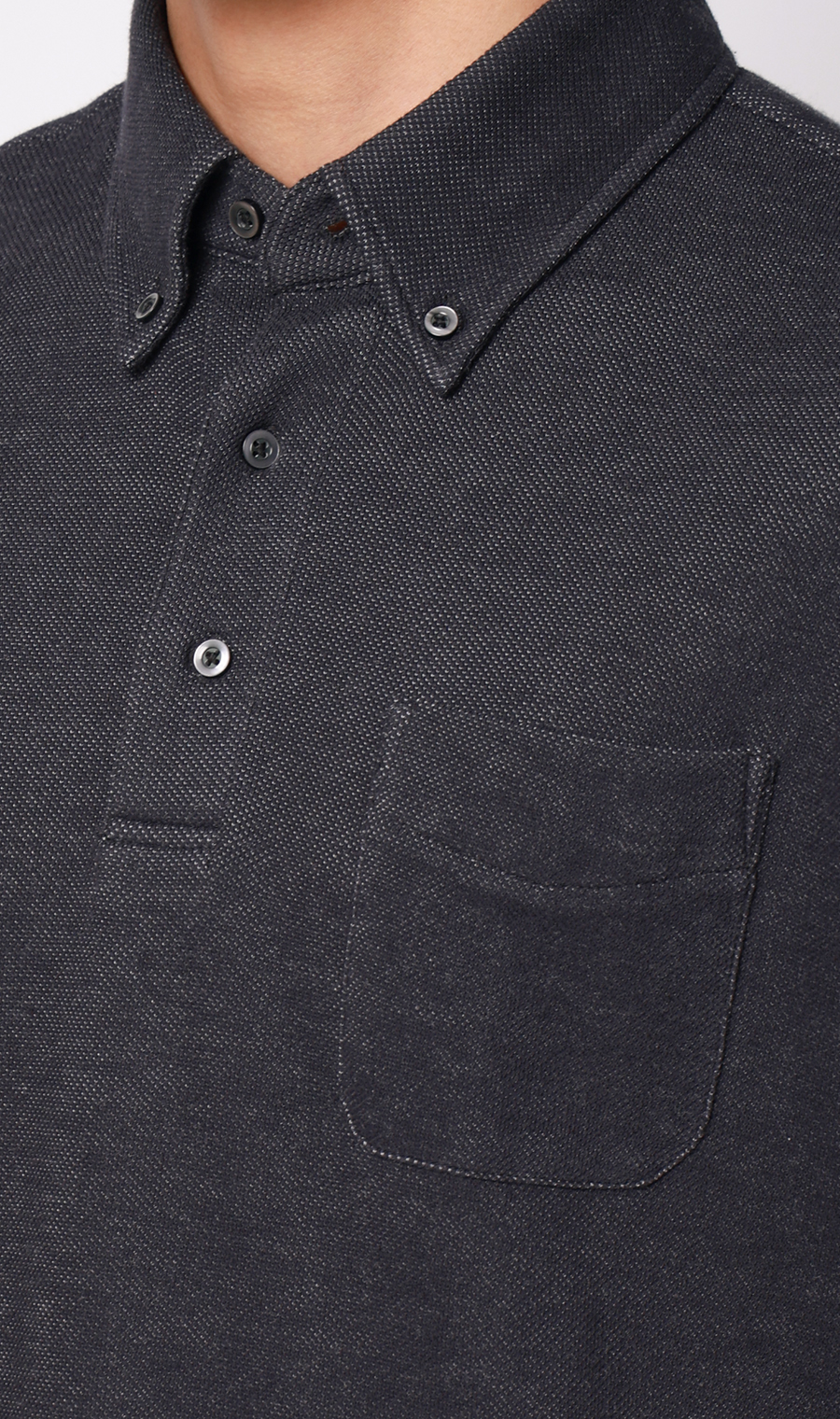 冷たいポロシャツ【ボタンダウン】【＃すごポロ】 ネイビー M